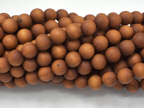 Matte Sandalwood Beads, 8mm Round, 35 Inch-Wood-BeadBeyond