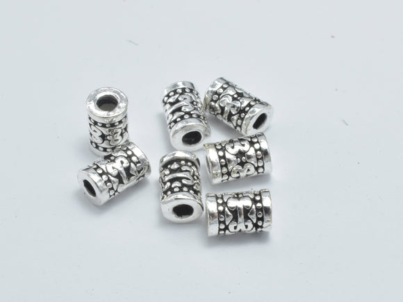 10pcs 925 Sterling Silver Beads-Antique Silver, 3x4.8mm Tube Beads-Metal Findings & Charms-BeadBeyond