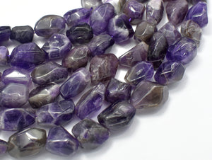 Amethyst, Approx 12 x (12-18) mm Faceted Nugget Beads-Gems: Nugget,Chips,Drop-BeadBeyond