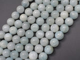 Genuine Aquamarine Beads, Round, 10mm-Gems: Round & Faceted-BeadBeyond
