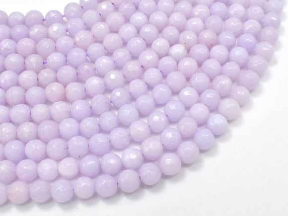 Jade Beads, Lavender, 6mm Faceted Round, 15.5 Inch-Gems: Round & Faceted-BeadBeyond