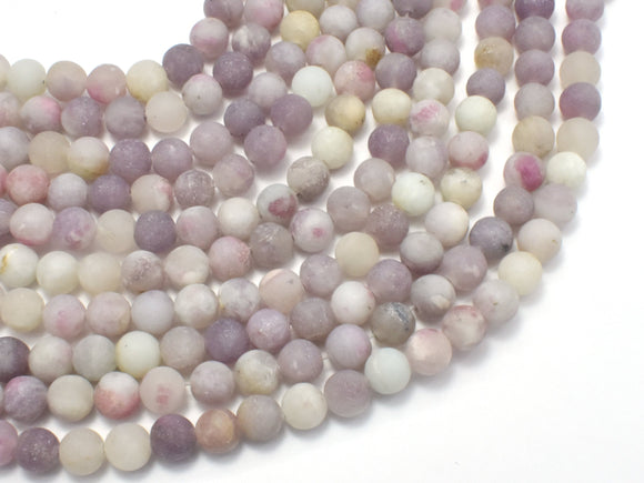 Matte Lilac Jasper Beads, Pink Tourmaline Beads, 6mm (6.3mm)-Gems: Round & Faceted-BeadBeyond