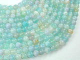 Banded Agate Beads, Light Blue, 6mm-Agate: Round & Faceted-BeadBeyond