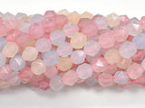 Jade - Multi Color, 8mm Faceted Star Cut Round, 14.5 Inch-BeadBeyond