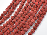 Red Lava Beads, Round, Approx 7mm-Gems: Round & Faceted-BeadBeyond