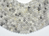 Gray Quartz Beads, Round, 6mm-BeadBeyond