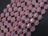 Rose Quartz Beads, 8mm Faceted Prism Double Point Cut-Gems: Round & Faceted-BeadBeyond