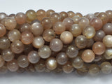 Gray Moonstone Beads, 8mm, Round-BeadBeyond