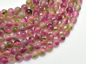 Jade-Fuchsia Green White 8mm Round-BeadBeyond