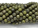 Epidote-Pyrite Inclusion, 6mm(6.3mm) Round beads-Gems: Round & Faceted-BeadBeyond