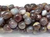 Botswana Agate, 10x14mm Nugget Beads, 15.5 Inch-Gems: Nugget,Chips,Drop-BeadBeyond