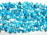 Mother of Pearl Beads, Blue Shell, Top Drilled Free Form, (9-11)mmx(12-20)mm-Pearls & Glass-BeadBeyond