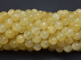 Yellow Selenite, Gypsum, 8mm (8.6mm), Round-BeadBeyond