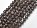 Brown Snowflake Obsidian Beads, Round, 10mm-BeadBeyond