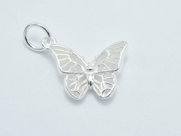 1pc 925 Sterling Silver Charms, Butterfly Charm-Metal Findings & Charms-BeadBeyond
