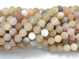 Druzy Agate Beads, Light Gray Geode Agate Beads, 6mm Round Beads-Gems: Round & Faceted-BeadBeyond