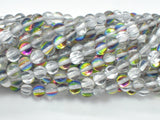 Mystic Aura Quartz-Silver, Rainbow, 6mm Round Beads-BeadBeyond