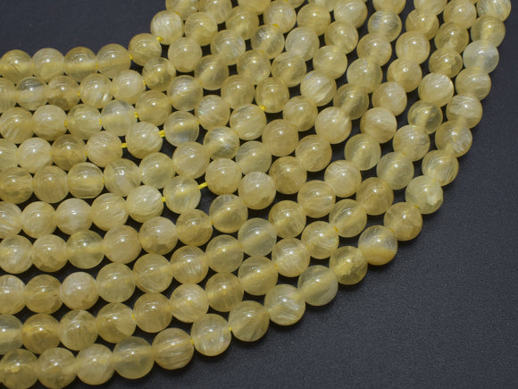 Yellow Selenite, Gypsum, 6mm (6.6mm), Round-BeadBeyond