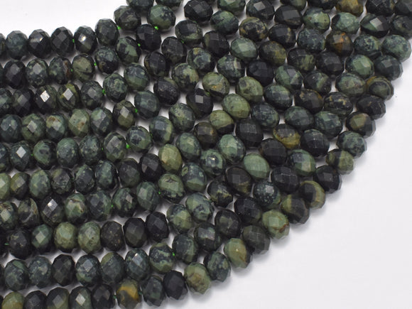 Kambaba Jasper, Green Stromatolite Jasper, 4.8x6.5mm Faceted-Gems:Assorted Shape-BeadBeyond