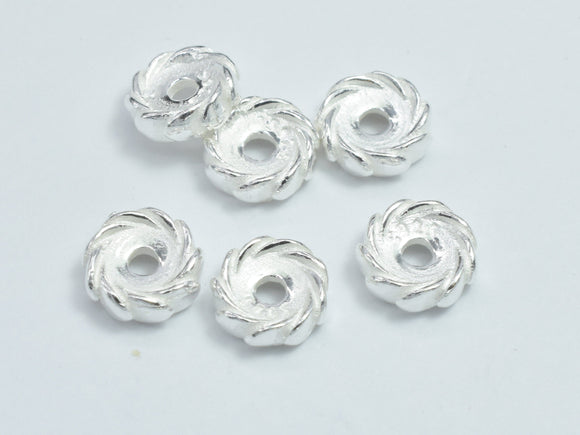 10pcs 925 Sterling Silver Beads, 5.8mm Spacer Beads, 5.8x1.9mm-BeadBeyond