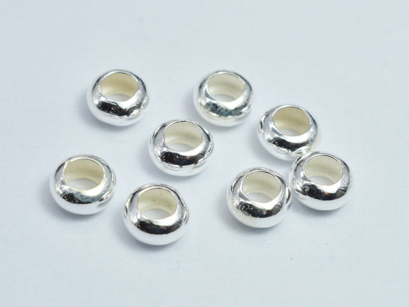 10pcs 925 Sterling Silver 6mm Rondelle Spacer Beads-BeadBeyond