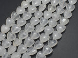 Clear Quartz 10mm Heart Beads, 14.5 Inch-BeadBeyond