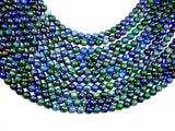Azurite Malachite Beads, Round, 6mm (6.5mm)-Gems: Round & Faceted-BeadBeyond