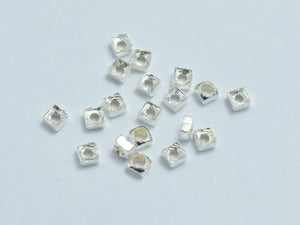 Approx. 100pcs 925 Sterling Silver 1.7x1.7mm Square Spacer-BeadBeyond