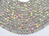 Matte Mystic Aura Quartz-Rainbow, 6mm (6.3mm) Round-Gems: Round & Faceted-BeadBeyond