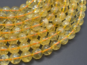 Citrine Beads, 10mm(10.5mm) Round Beads,-Gems: Round & Faceted-BeadBeyond