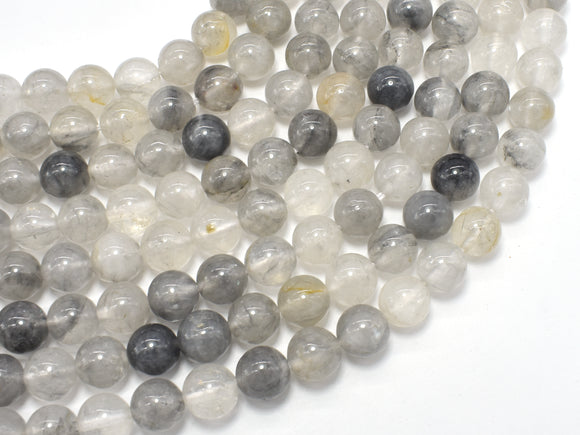 Gray Quartz Beads, Round, 8mm-BeadBeyond