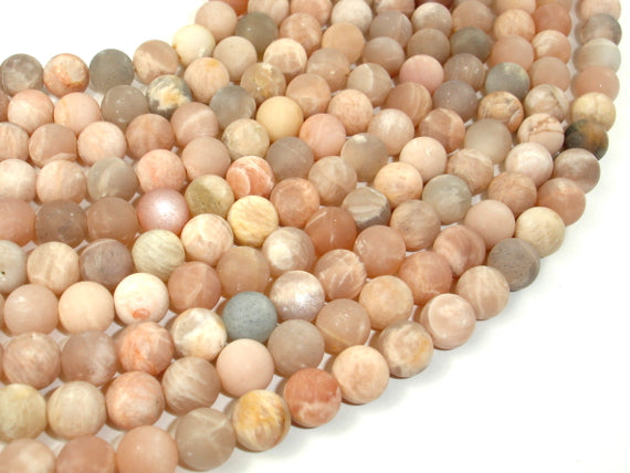 Matte Sunstone Beads, 8mm Round Beads-Gems: Round & Faceted-BeadBeyond