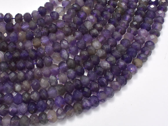 Amethyst Beads, 4x6mm Faceted Rondelle-Gems:Assorted Shape-BeadBeyond