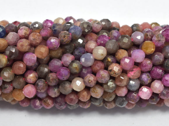 Ruby Sapphire Beads, 3.5mm, Micro Faceted-BeadBeyond