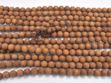 Matte Sandalwood Beads, 8mm (8.2mm) Round-BeadBeyond