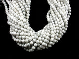 White Howlite Beads, Faceted Round, 6 mm-Gems: Round & Faceted-BeadBeyond