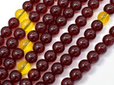 Blood Amber Resin, 8mm(5.8mm) Round Beads, 33 Inch, Approx 108 beads-Gems: Round & Faceted-BeadBeyond