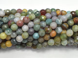 Indian Agate Beads, Fancy Jasper Beads, 6mm Faceted Round Beads-BeadBeyond