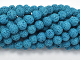 Blue Lava Beads, 8mm (8.6mm) Round Beads-Gems: Round & Faceted-BeadBeyond