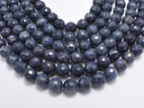 Blue Sapphire Beads, 6mm (6.4mm) Faceted Round, 18 Inch-Gems: Round & Faceted-BeadBeyond