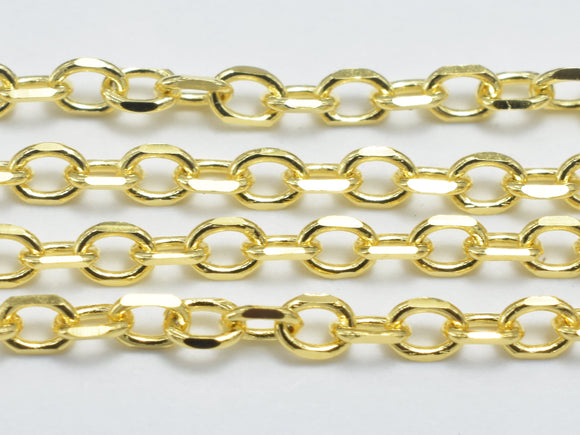 1foot 24K Gold Vermeil Oval Chain, 925 Sterling Silver Chain, Oval Chain, Jewelry Chain, 1.8x2.3mm-Metal Findings & Charms-BeadBeyond