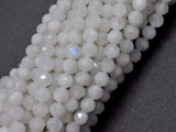 White Moonstone Beads, 4mm Micro Faceted-Gems: Round & Faceted-BeadBeyond