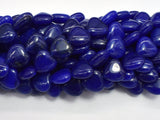 Jade - Blue 12mm Heart Beads, 15 Inch-BeadBeyond