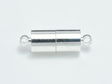 10pcs 6x19mm Magnetic Cylinder Clasp-Silver, Plated Brass-Metal Findings & Charms-BeadBeyond
