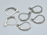 20pcs Leverback Earwires, Earing Hooks, Silver Plated, 10x16mm, Hole 1.5mm-Metal Findings & Charms-BeadBeyond