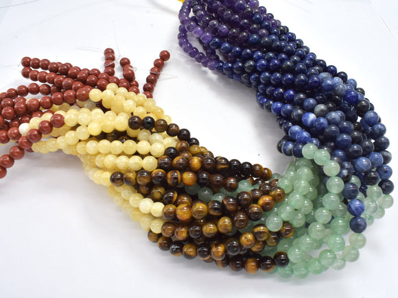 Chakra Gemstone Beads, 6mm Round-Gems: Round & Faceted-BeadBeyond