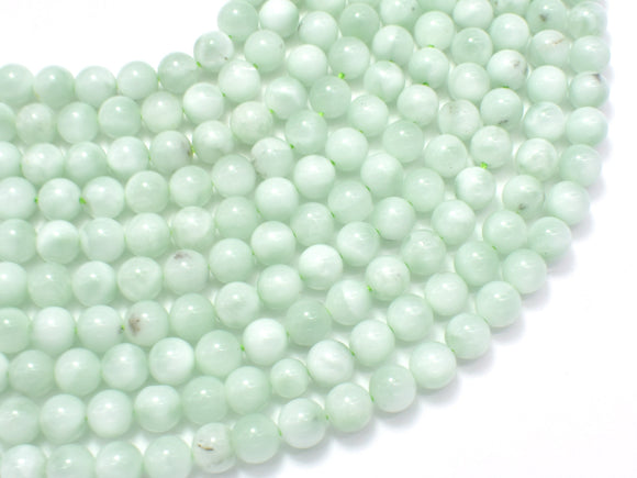 Green Angelite Beads, 6mm, Round, 15 Inch-BeadBeyond