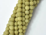 Matte Jade Beads, Olive Green, 8mm (8.4mm)-Gems: Round & Faceted-BeadBeyond