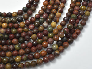 Picasso Jasper Beads, 6mm Round Beads-BeadBeyond