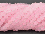Matte Rose Quartz Beads, 6mm (6.5mm) Round beads-Gems: Round & Faceted-BeadBeyond